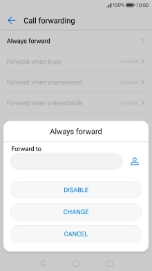Press DISABLE.