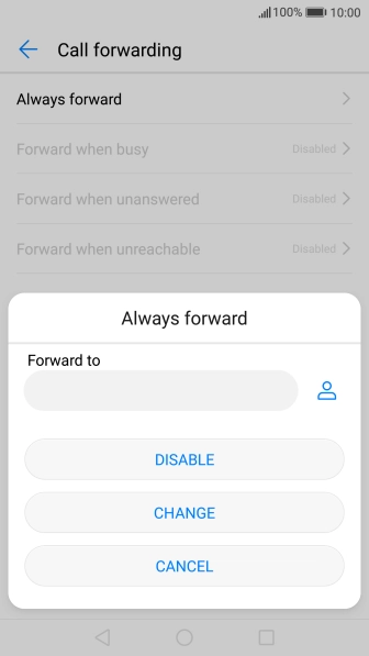 Press DISABLE.