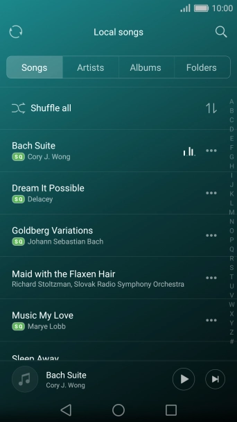 Press Songs.