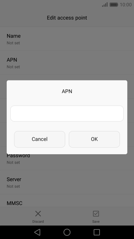 Key in live.vodafone.com and press OK.