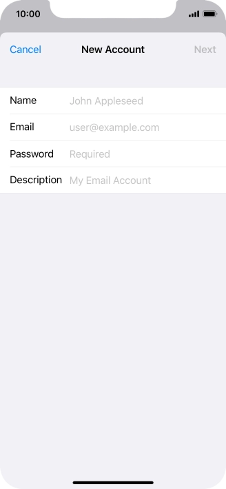 Press Name and key in the required sender name.