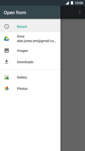 Press Gallery and go to the required folder.