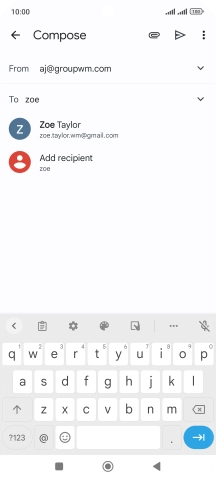 Press the required contact.