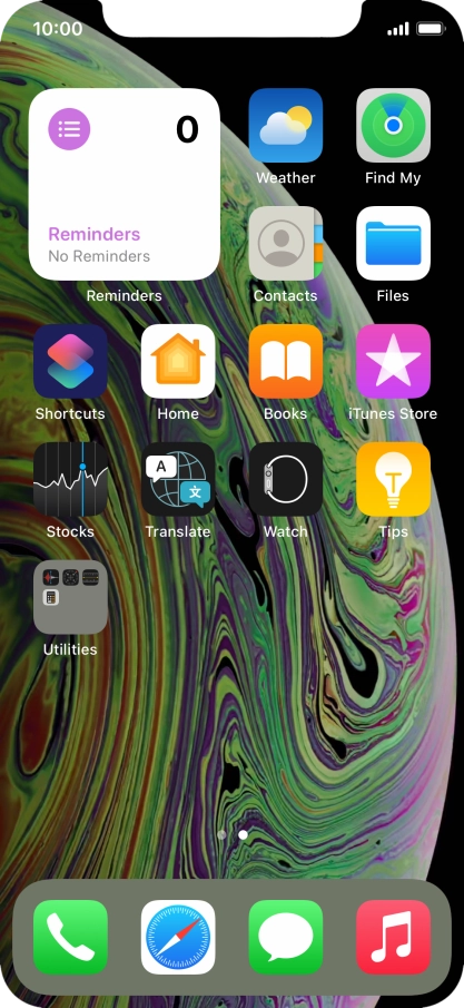 If you're using a Widget Stack: Slide up or down on the stack to select the required widget.