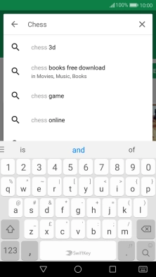 Key in the name or subject of the required app and press the search icon.