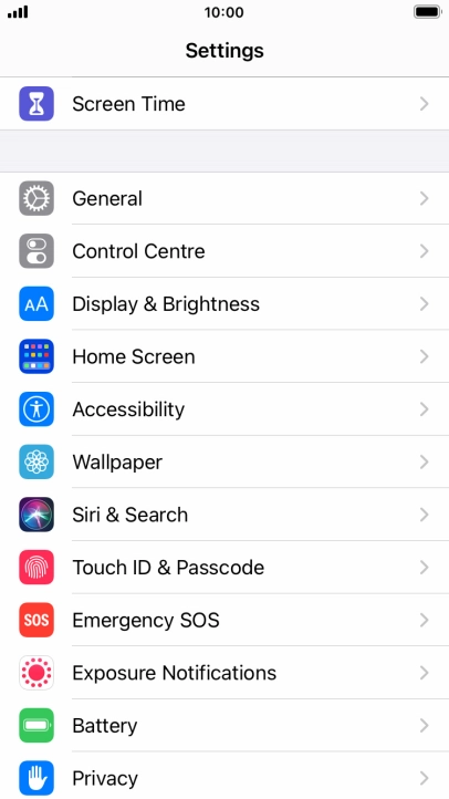 Press Screen Time.