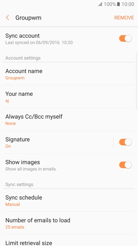 Press Your name and key in your name.