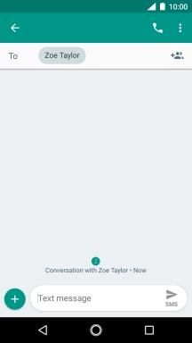 Press the text input field and write the text for your picture message.