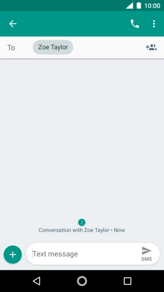 Press the text input field and write the text for your picture message.