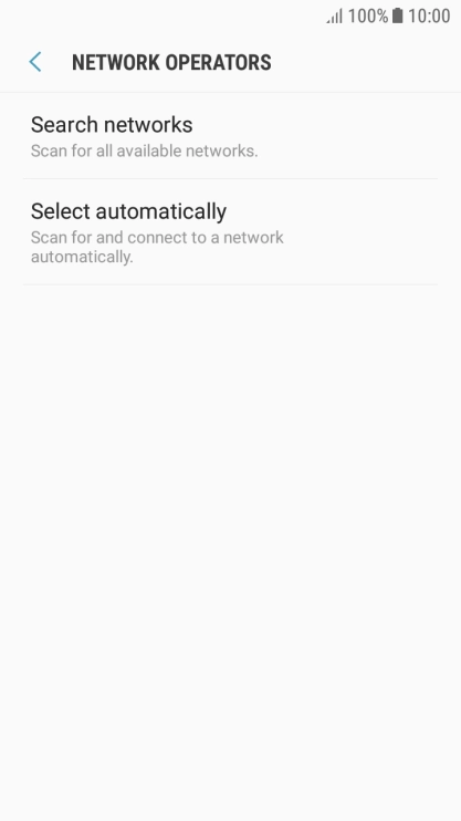 If you want to select a network manually, press Search networks and wait while your phone searches for networks.