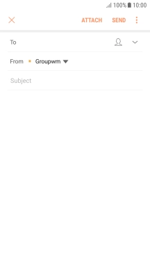 Press the search field and key in the first letters of the recipient's name.
