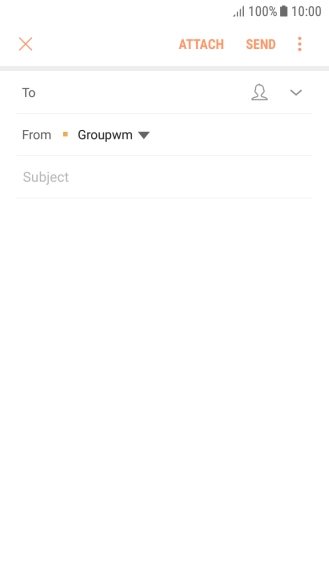 Press the search field and key in the first letters of the recipient's name.