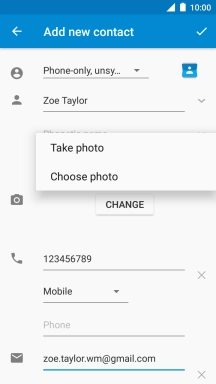 Press Choose photo.