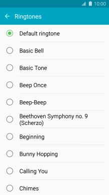 Press the required ring tones to hear them.