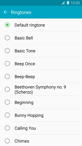 Press the required ring tones to hear them.
