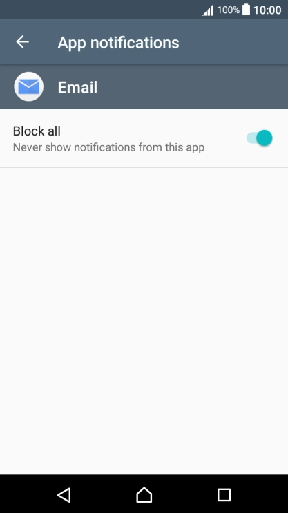Press Block all to turn the function on or off.
