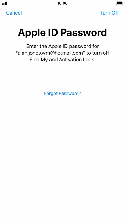 Press Turn Off.
