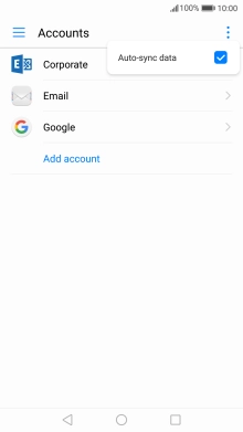 Press Auto-sync data to turn the function on or off.