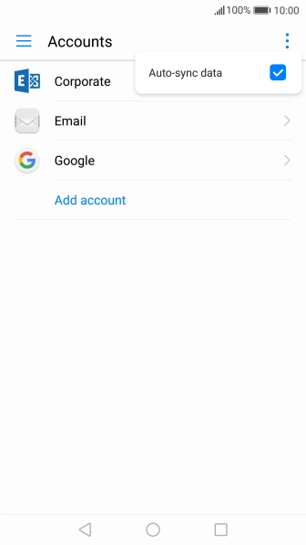 Press Auto-sync data to turn the function on or off.