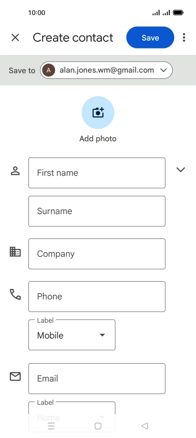 Press the drop down list next to 