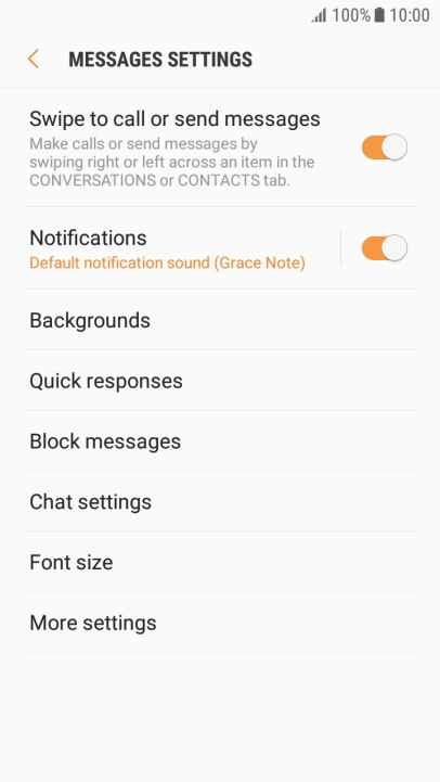 Press More settings.