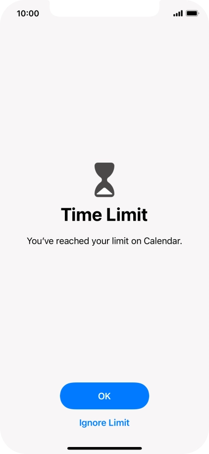 Press Ignore Limit.