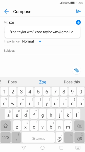 Press the required contact.