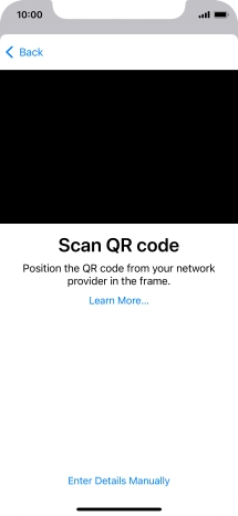 Place the QR code you've received inside the phone camera frame to scan the code.