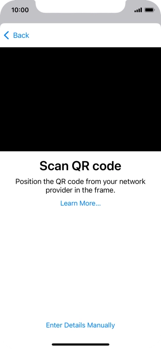 Place the QR code you've received inside the phone camera frame to scan the code.