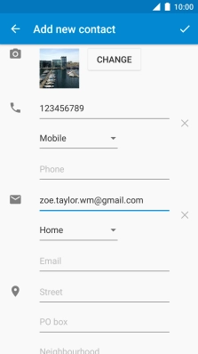 Press the drop down list below the email address.