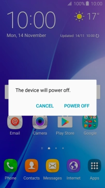 Press POWER OFF.