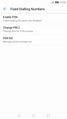 Press Enable FDN.