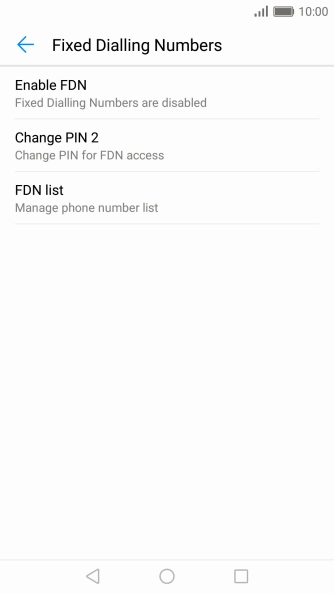 Press Enable FDN.