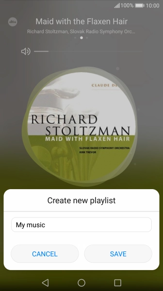Key in a name for the playlist and press SAVE.