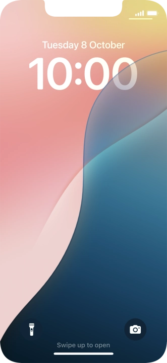 Press and hold anywhere on the lock screen.