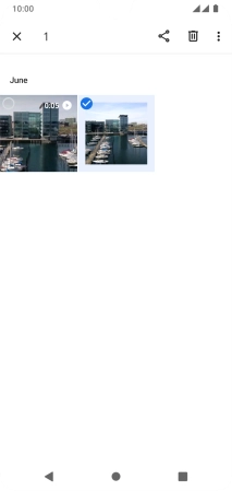 Press the required pictures or video clips to select them.