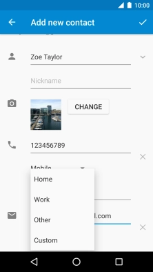 Press the required email type.