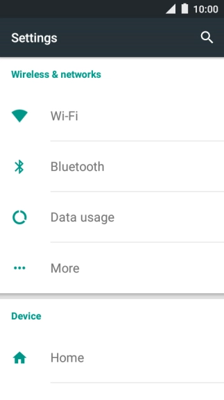 Press Data usage.