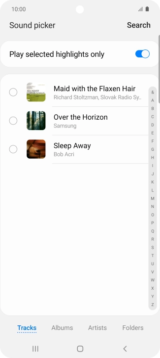 Press the required ring tones to hear them.