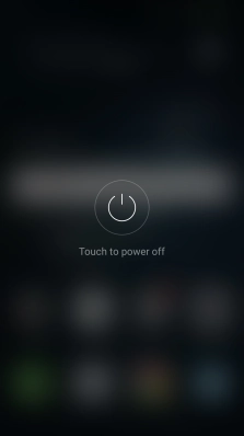 Press Touch to power off.