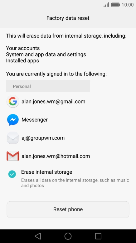 Press Reset phone.