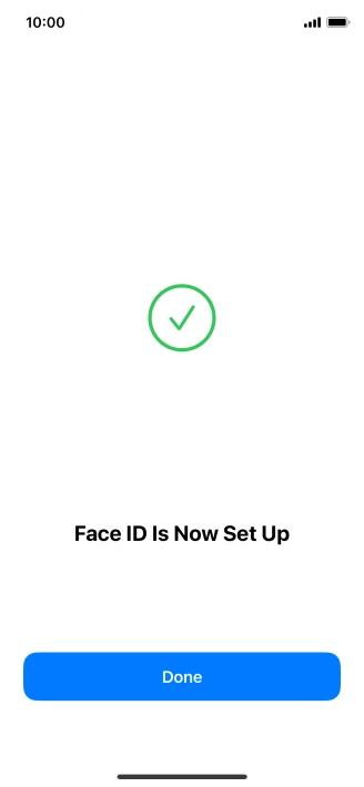 Press Done. If you haven't previously selected a phone lock code, key in a code of your own choice twice.