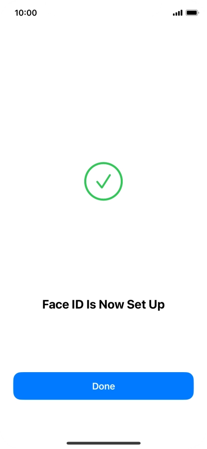 Press Done. If you haven't previously selected a phone lock code, key in a code of your own choice twice.