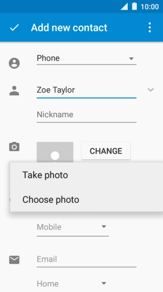 Press Choose photo.
