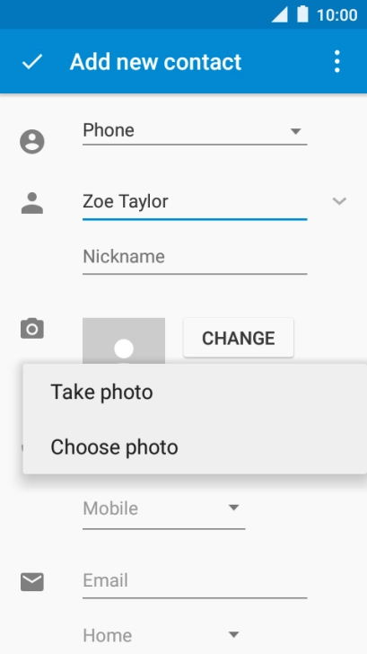 Press Choose photo.