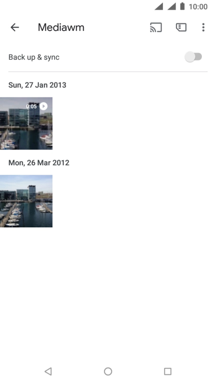 Press and hold any picture or video clip.