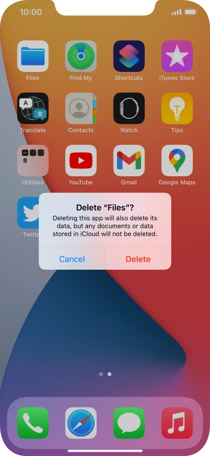 Press Delete.