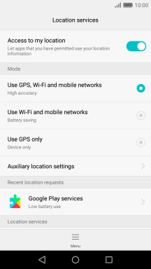 If you select Use GPS, Wi-Fi and mobile networks, your phone can find your exact position using the GPS satellites, the mobile network and nearby Wi-Fi networks. Satellite-based GPS requires a clear view of the sky.