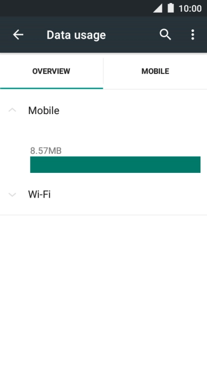 The data usage is displayed.