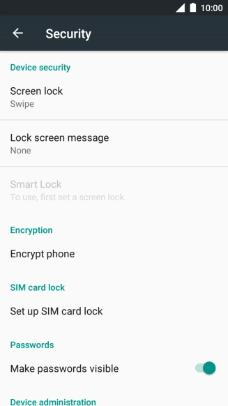 Press Screen lock.